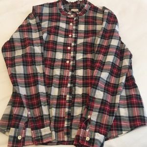 J.Crew Ruffled Plaid Button-Down Shirt